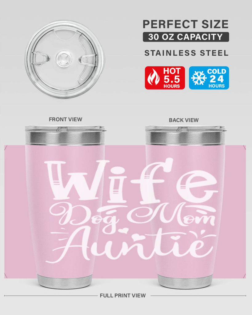 Wife Dog Mom Auntie Style 7#- aunt- Tumbler
