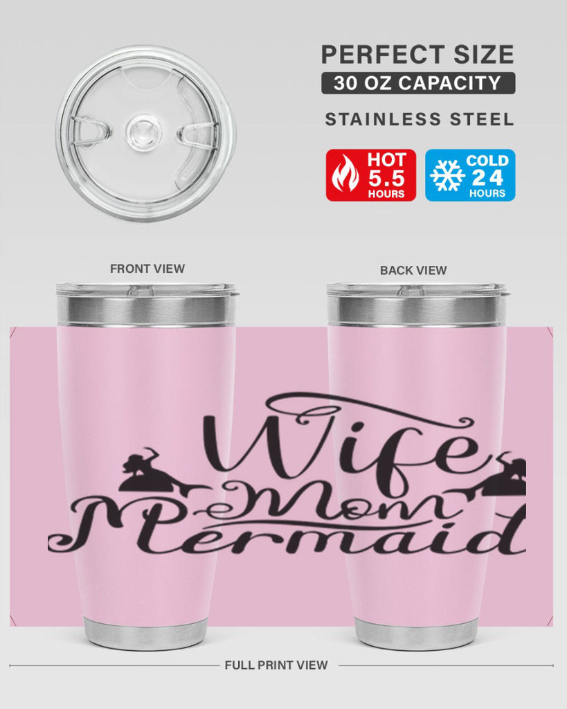 Wife Mom Mermaid 671#- mermaid- Tumbler