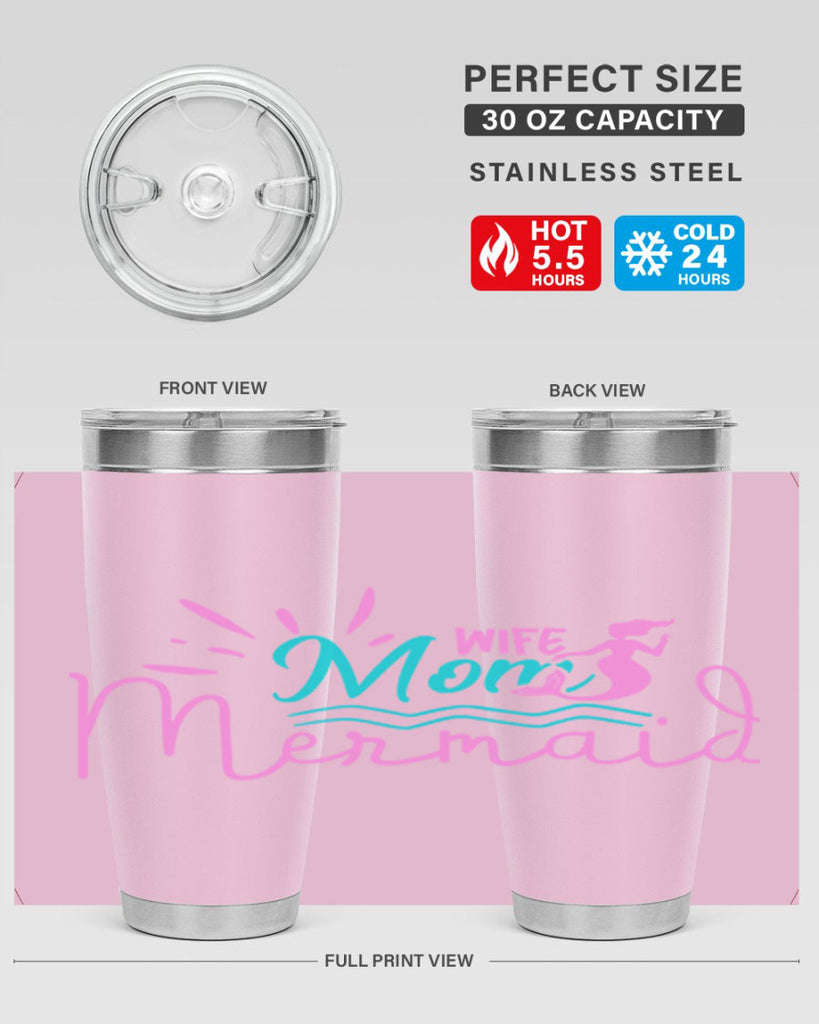 Wife Mom Mermaid 672#- mermaid- Tumbler
