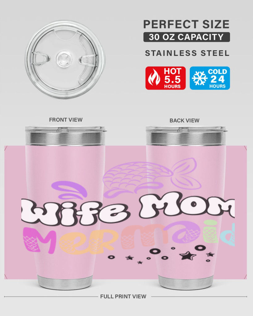 Wife Mom Mermaid 676#- mermaid- Tumbler