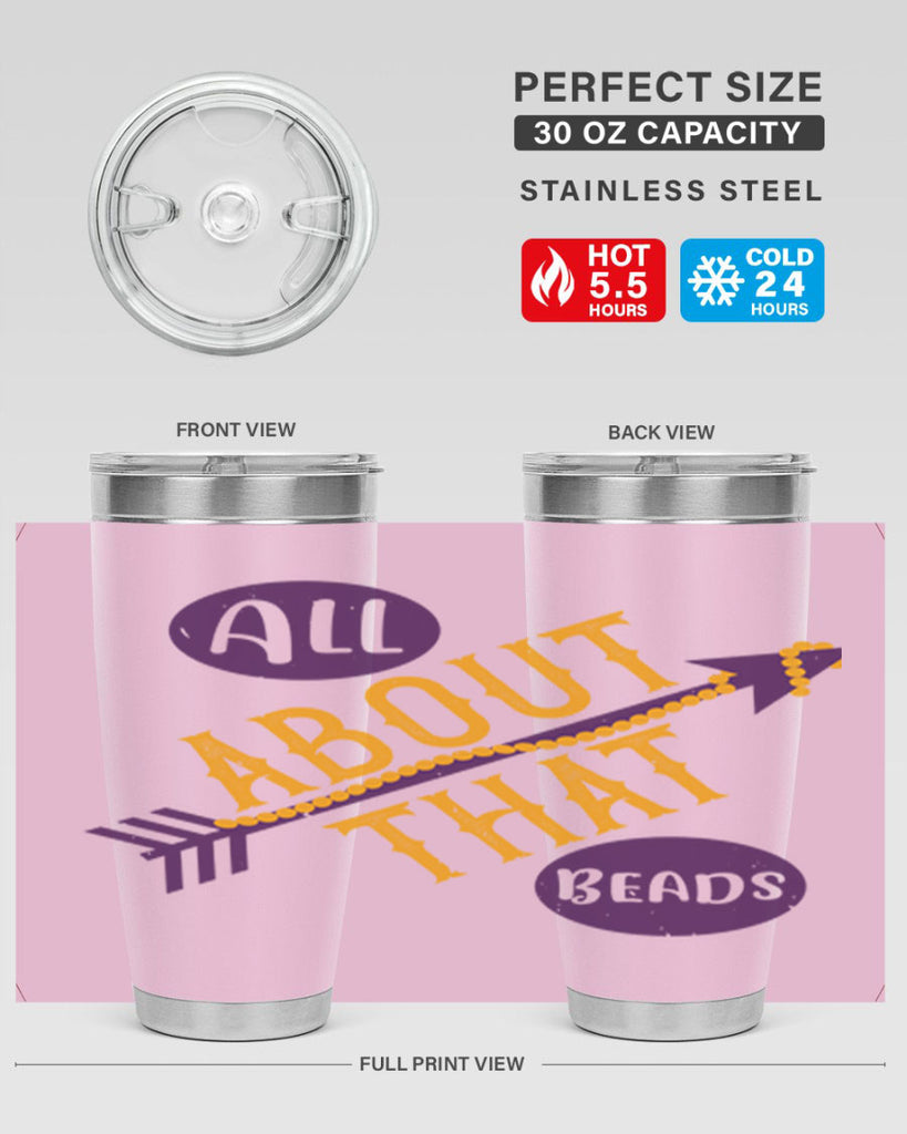 all about that beads 62#- mardi gras- Tumbler