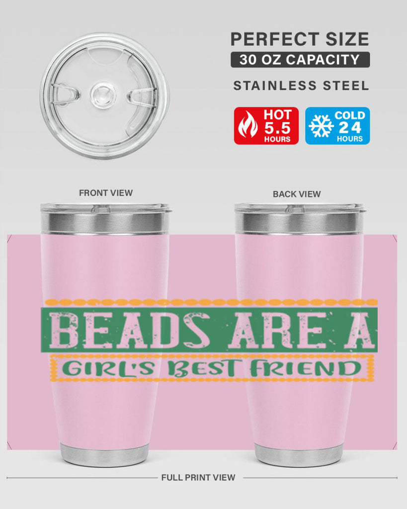 beads are a girls best friend 29#- mardi gras- Tumbler