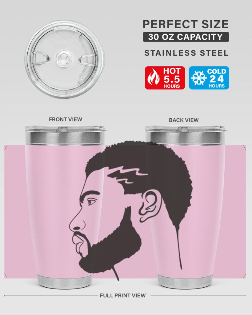 beardman 52#- black men - boys- tumbler