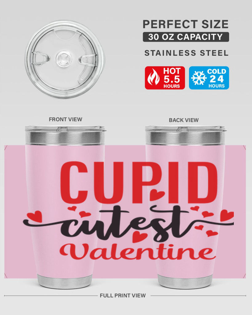 cupid cutest valentine 72#- valentines day- Tumbler