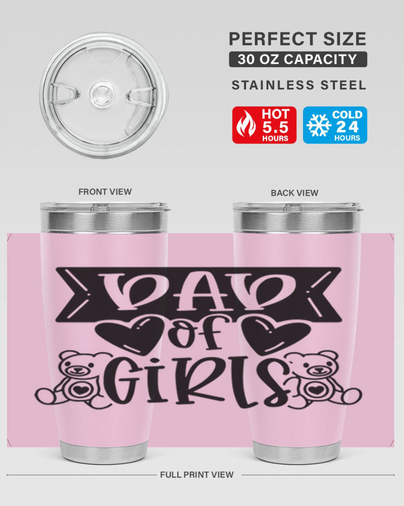 dad of girls 60#- fathers day- Tumbler