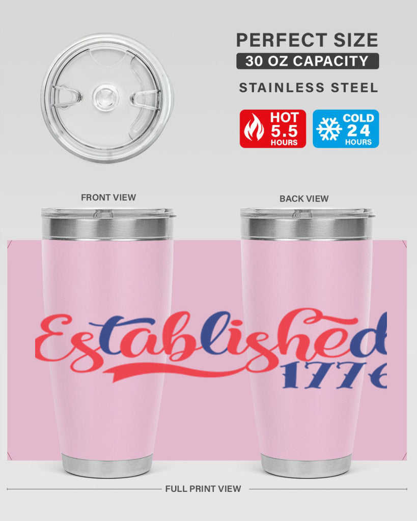 established Style 46#- Fourt Of July- Tumbler