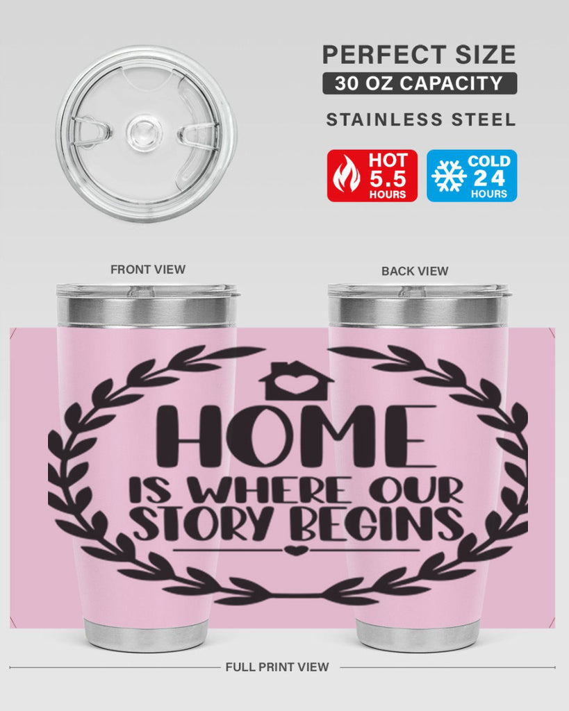 home is where our story begins 13#- home- Tumbler