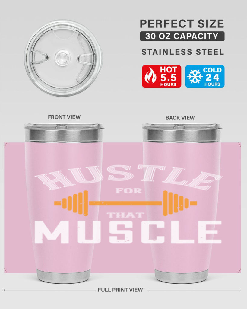 hustel for that muscle 92#- gym- Tumbler