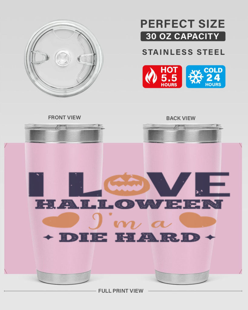 i love halloween im a die hard 150#- halloween- Tumbler