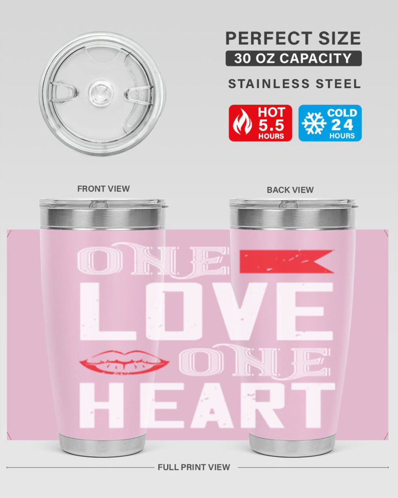 one love one heart 32#- valentines day- Tumbler