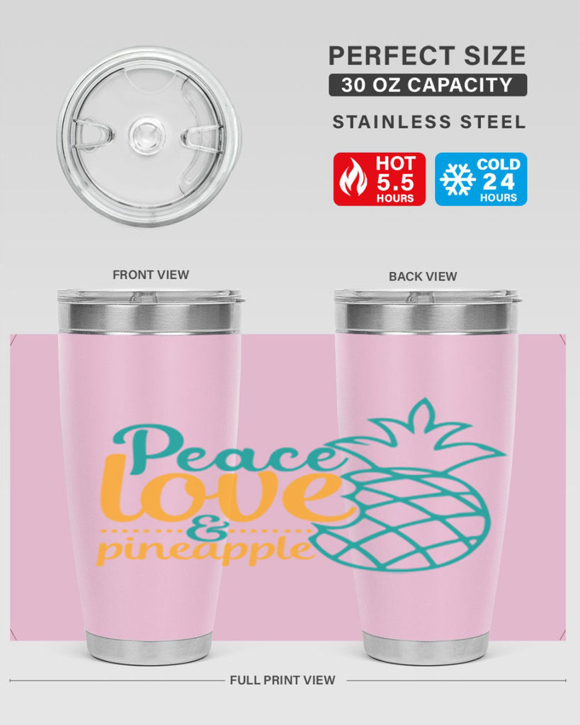 peace love pineapple Style 82#- summer- Tumbler