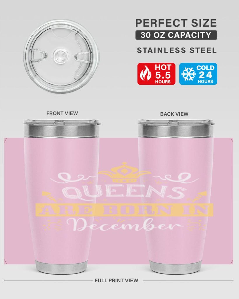 queens are born in December Style 44#- birthday- tumbler