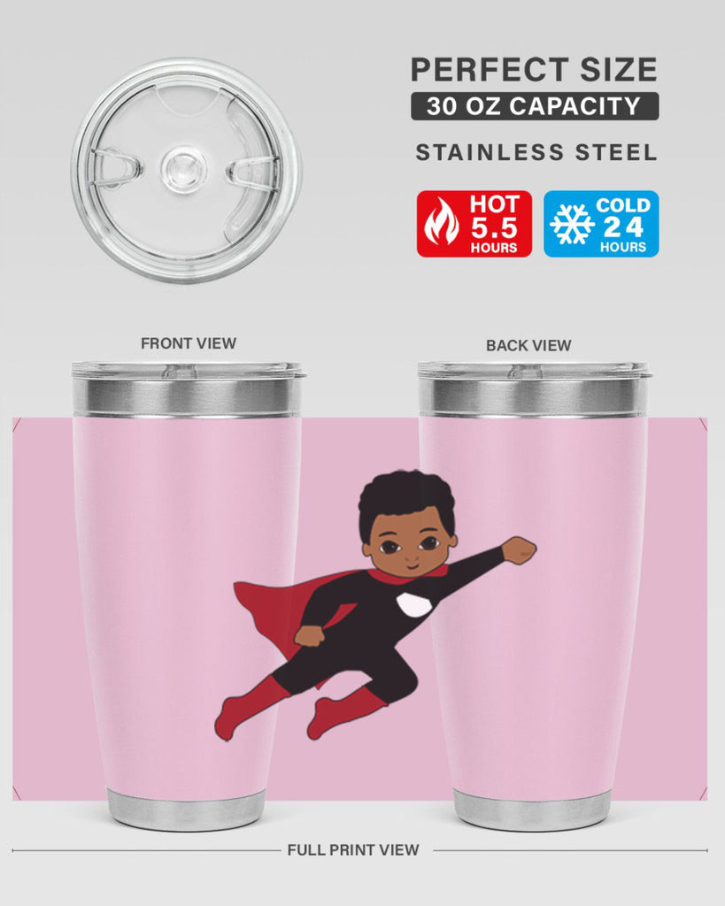 super kid 5#- black men - boys- tumbler