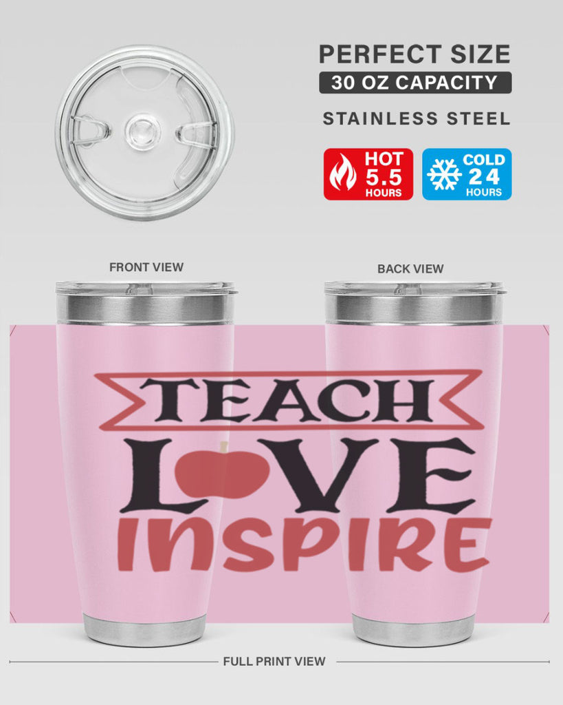 teach love inspre Style 147#- teacher- tumbler