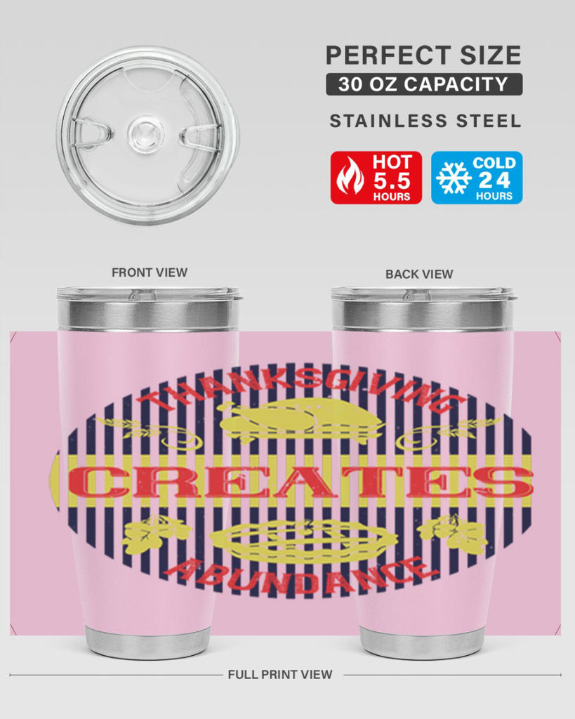 thanksgiving creates abundance 14#- thanksgiving- Tumbler
