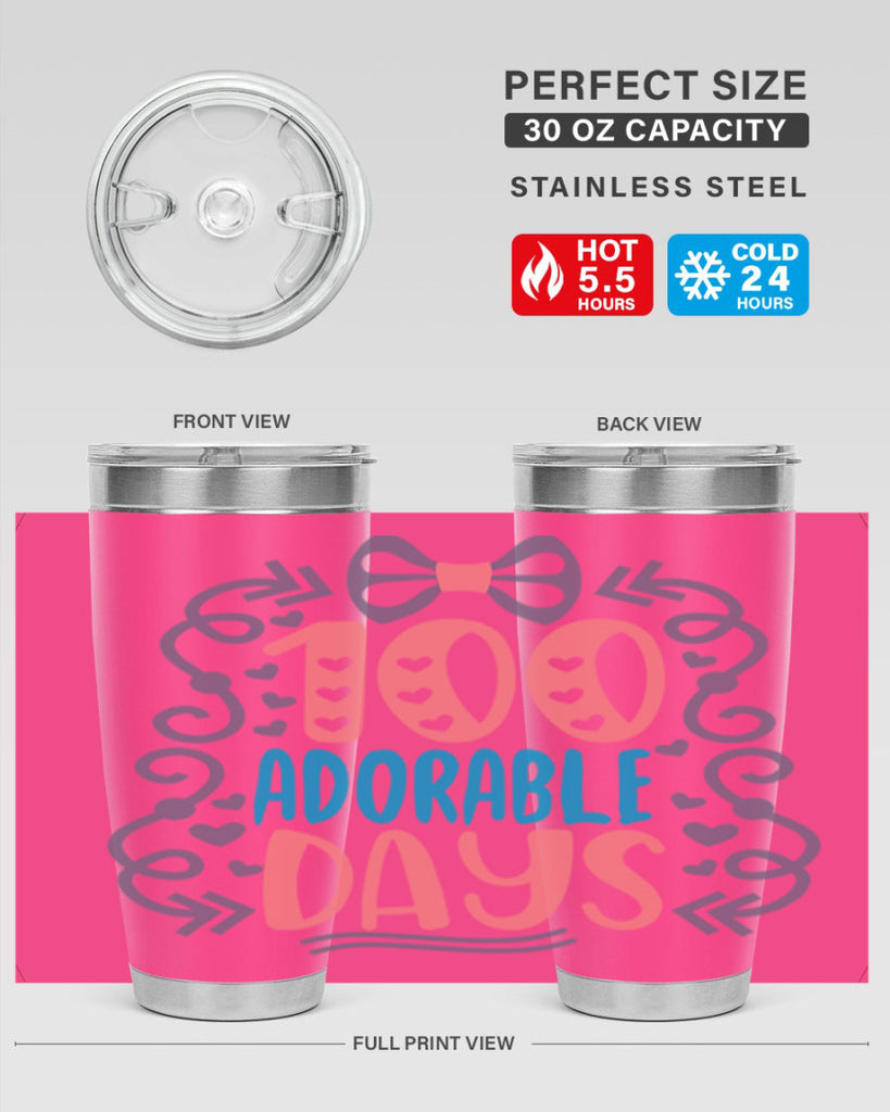 1 100 adorable days 17#- 100 days of school- Tumbler