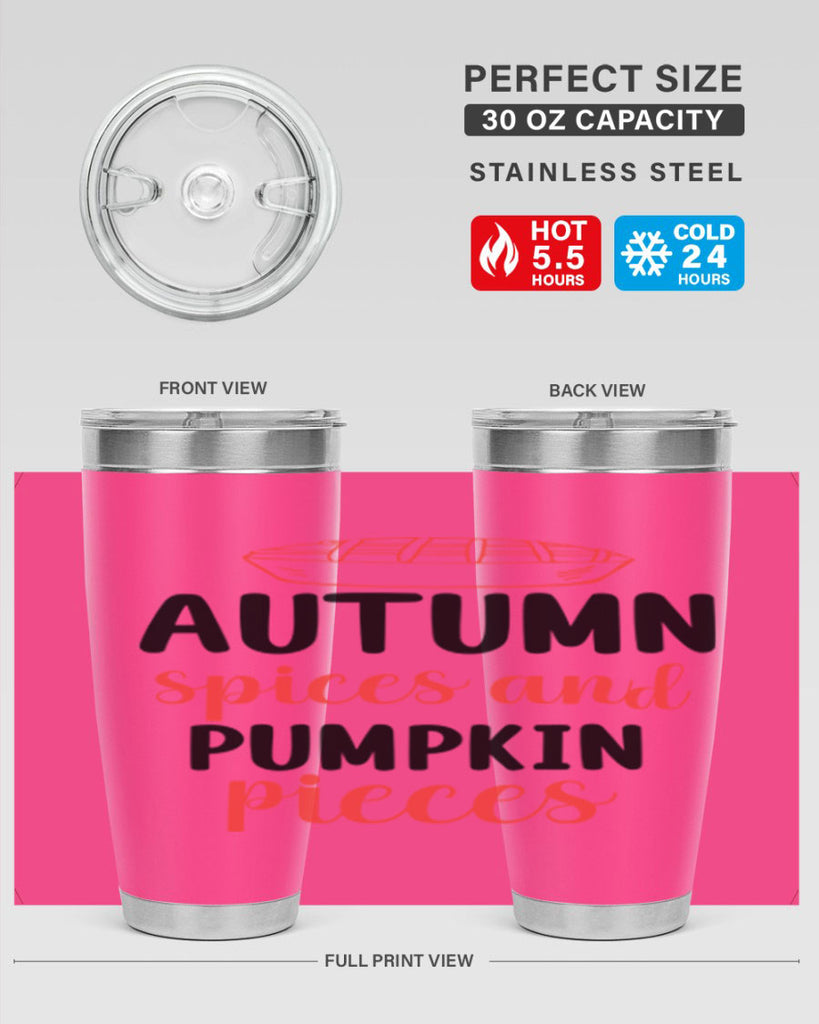 Autumn spices and pumpkin pieces 32#- fall- Tumbler