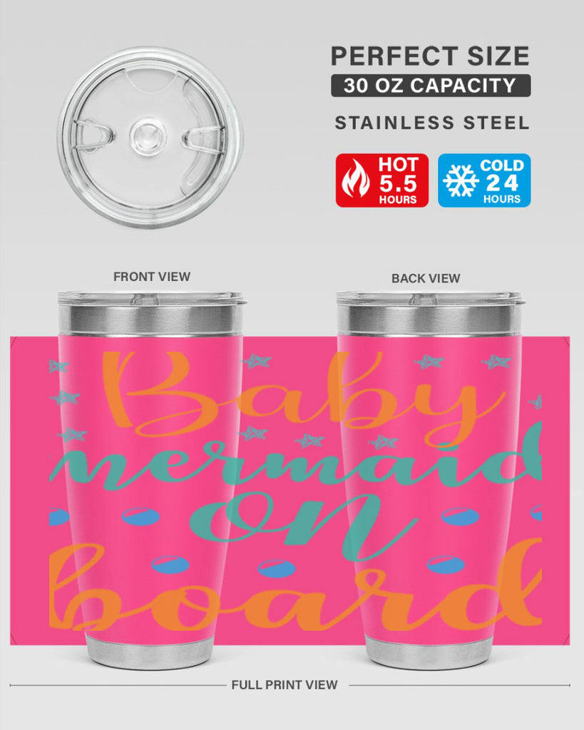 Baby Mermaid on Board 40#- mermaid- Tumbler