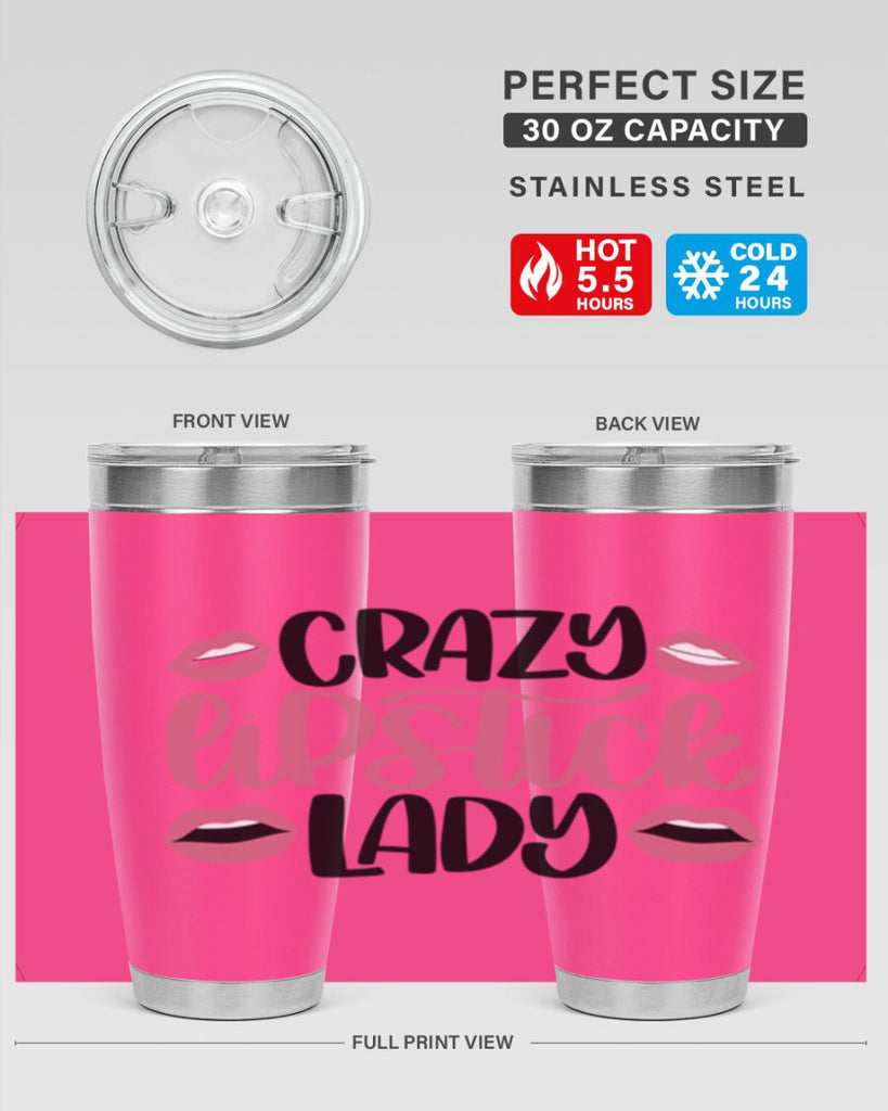 Crazy Lipstick Lady Style 107#- make up- Tumbler