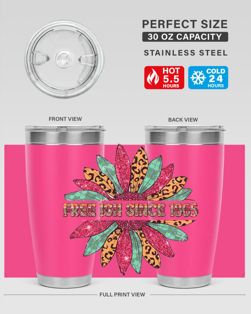 Freeish Since 1865 Sunflower Juneteenth 15#- Juneteenth- tumbler