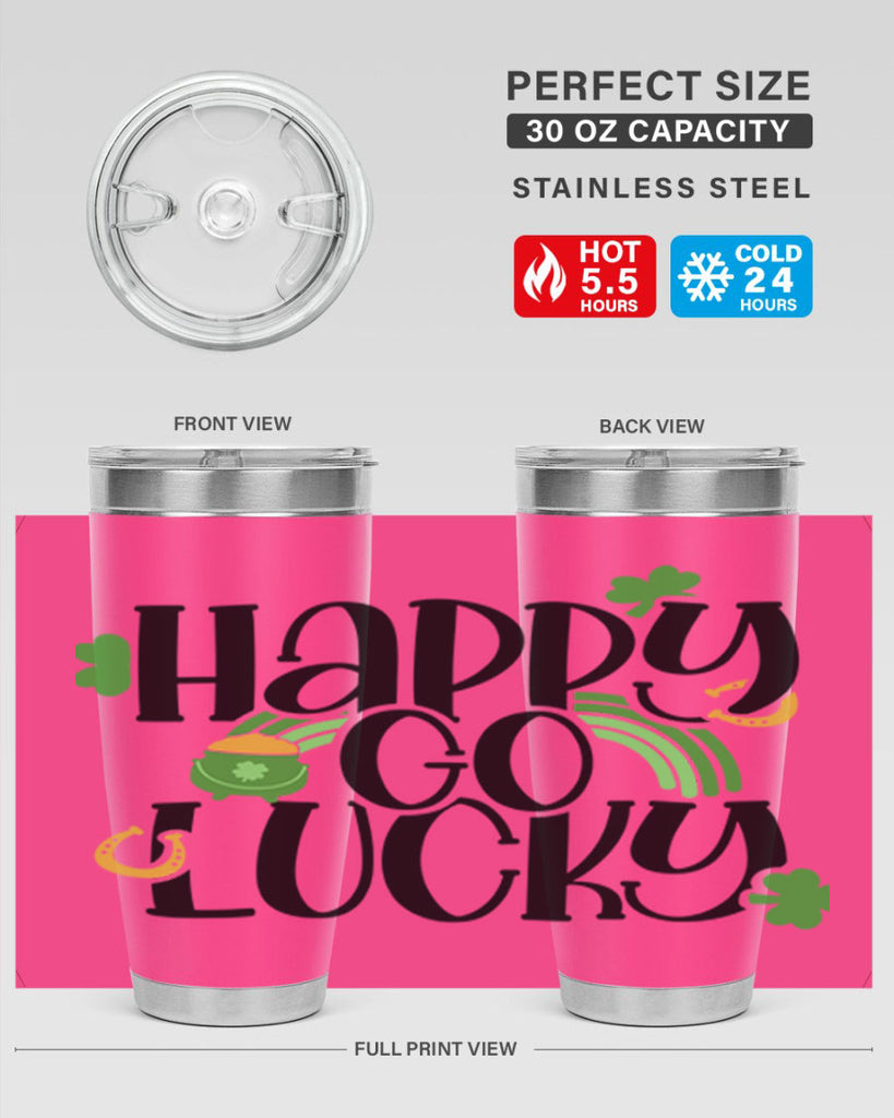 Happy Go Lucky Style 96#- St Patricks Day- Tumbler
