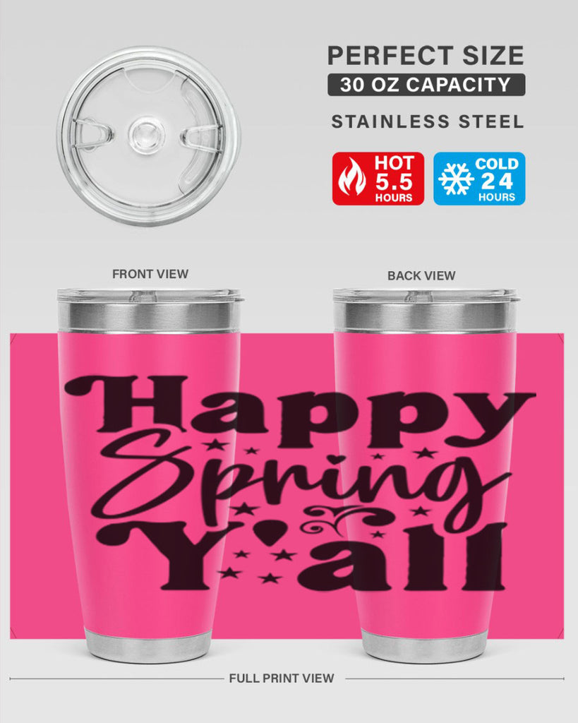 Happy Spring Y'all 164#- spring- Tumbler