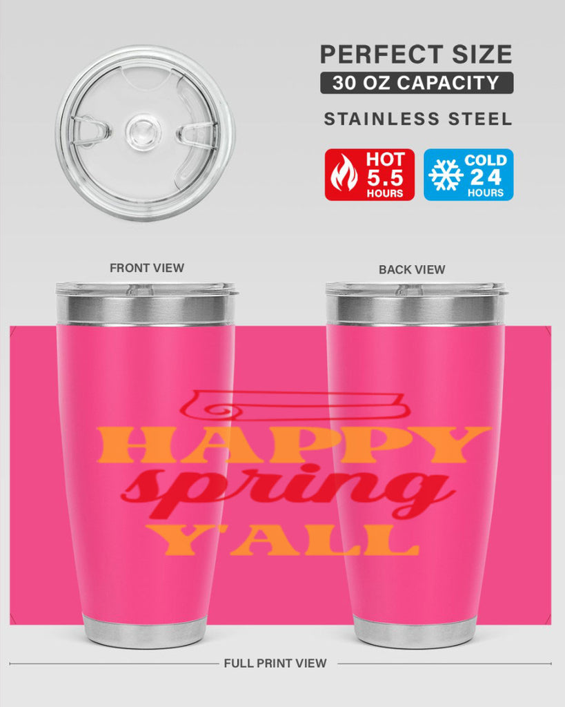 Happy spring y'all 166#- spring- Tumbler