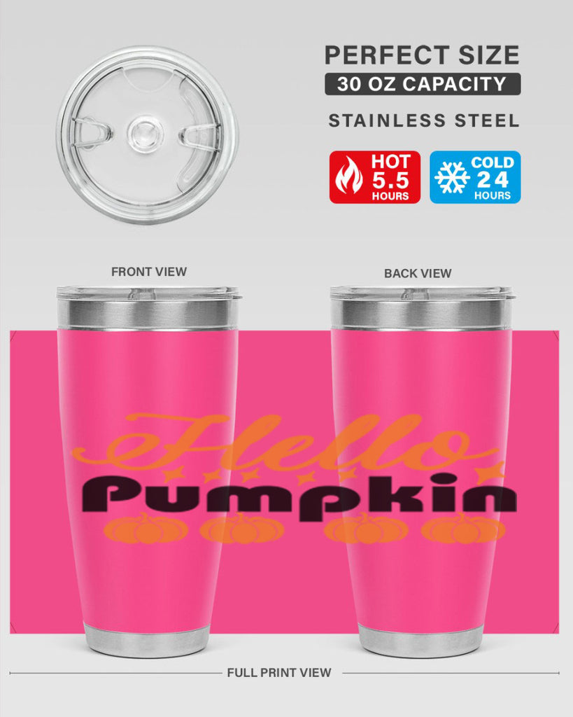Hello Pumpkin 292#- fall- Tumbler