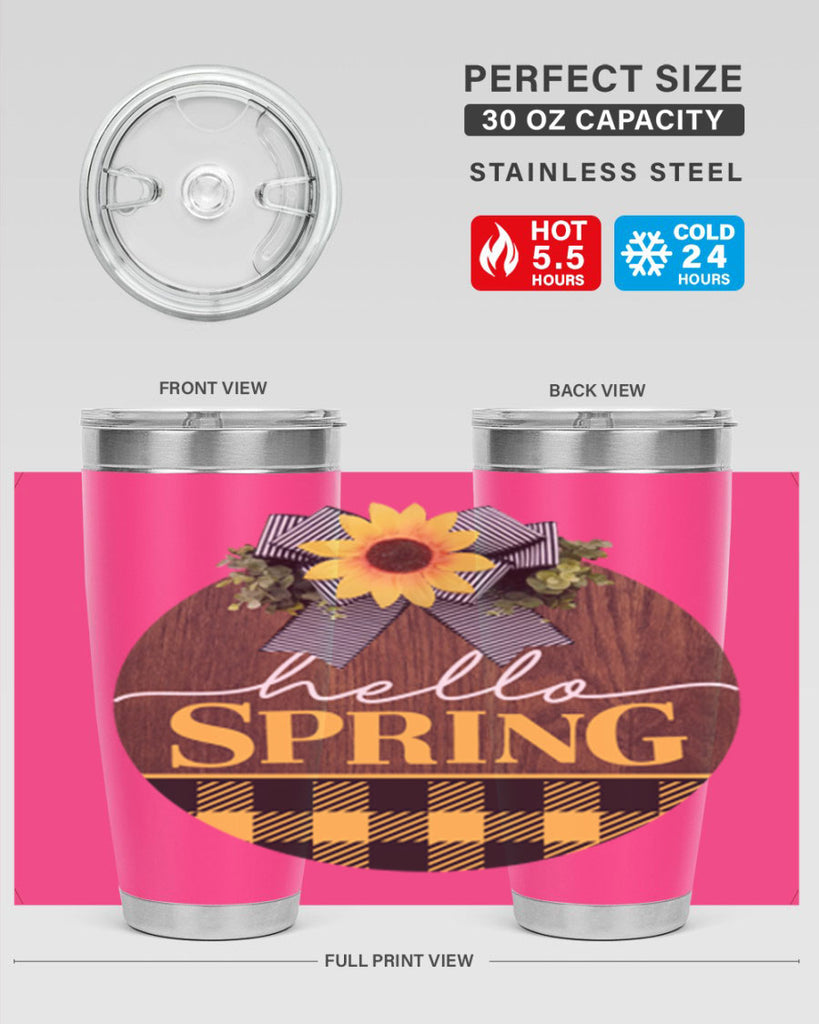 Hello Spring plaid Mockup 204#- spring- Tumbler