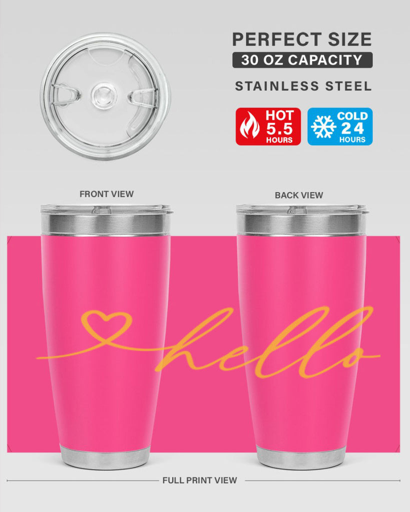 Hello heart183#- spring- Tumbler