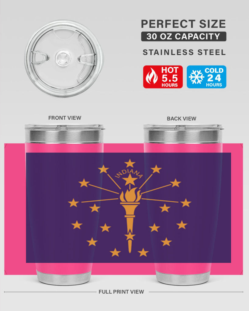 Indiana 38#- Us Flags- Tumbler
