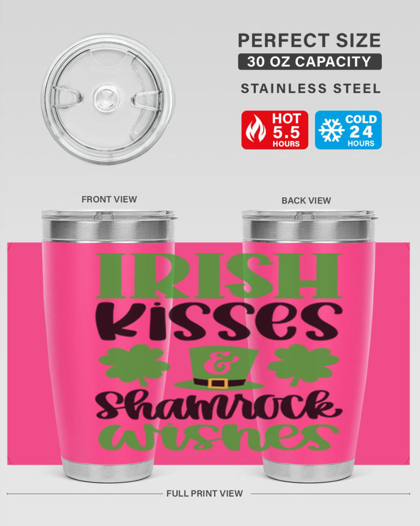 Irish Kisses Shamrock Wishes Style 81#- St Patricks Day- Tumbler