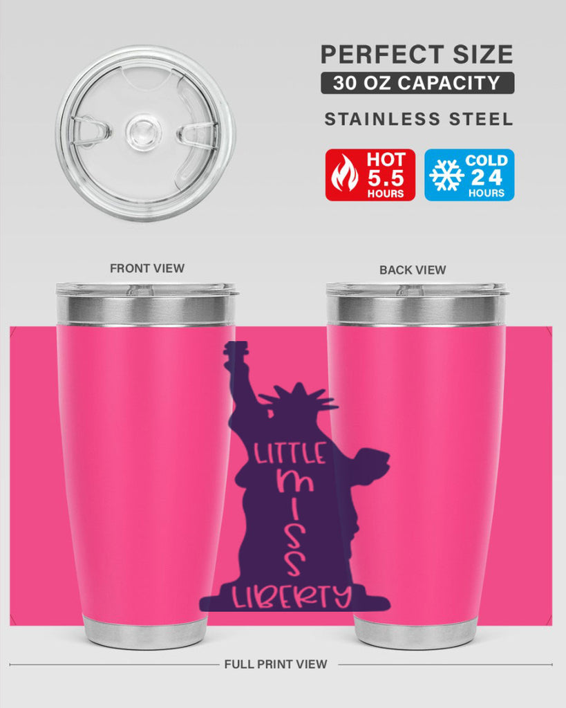 Little Miss Liberty Style 163#- Fourt Of July- Tumbler