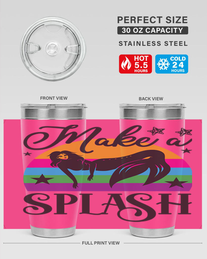 Make a splash 313#- mermaid- Tumbler