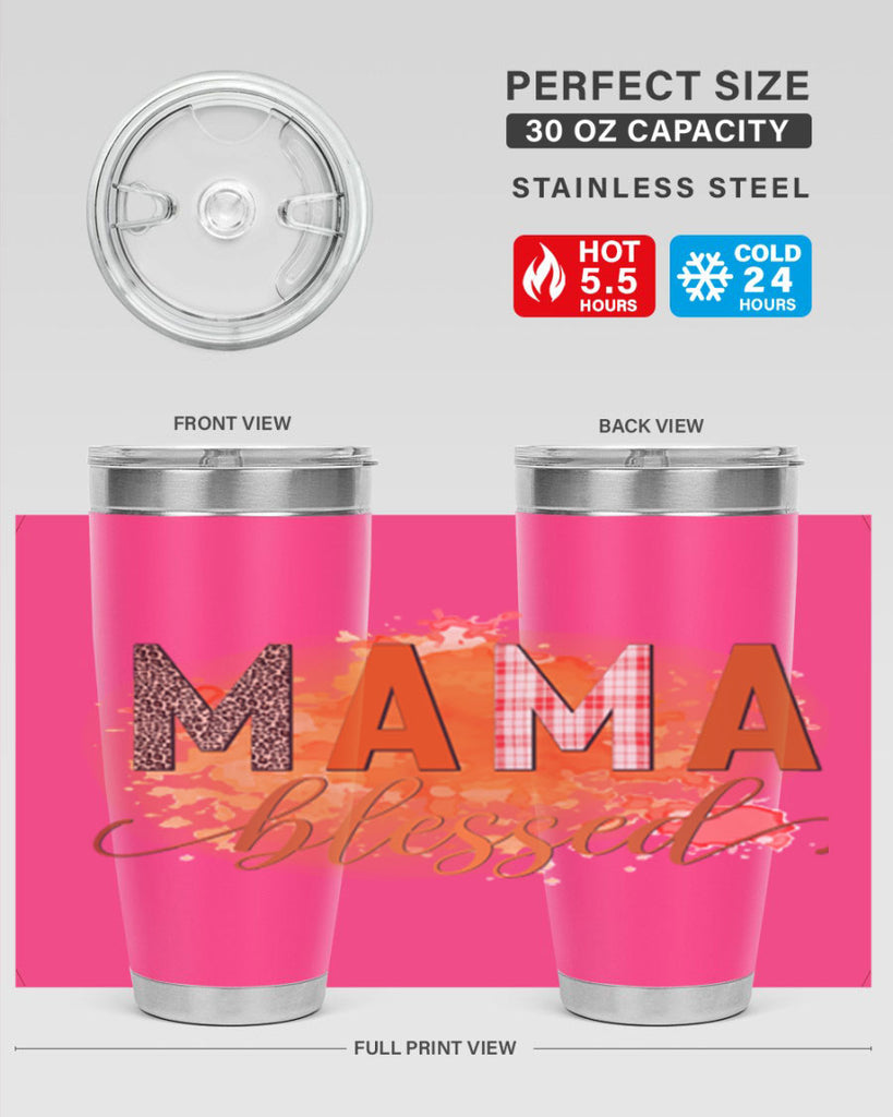 Mama Blessed 418#- fall- Tumbler