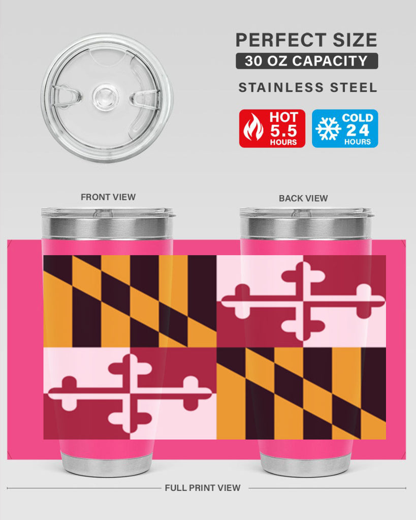 Maryland 32#- Us Flags- Tumbler