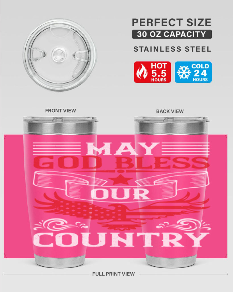 May God bless our country Style 133#- Fourt Of July- Tumbler