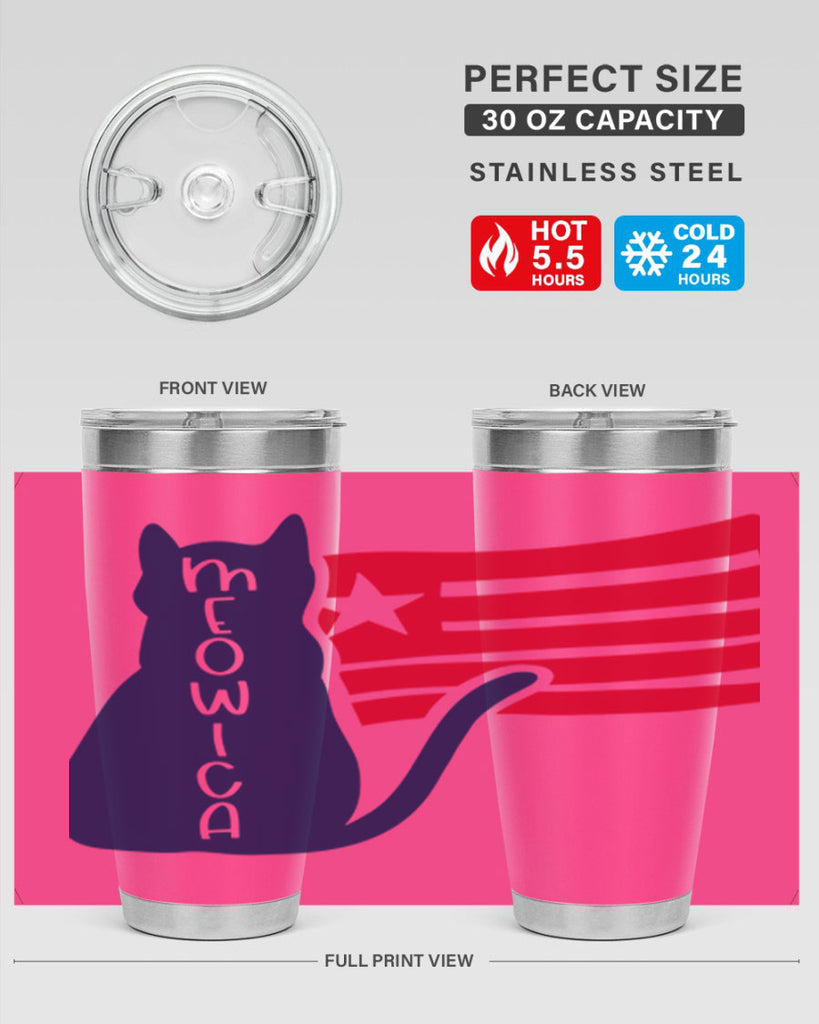 Meowica Style 166#- Fourt Of July- Tumbler