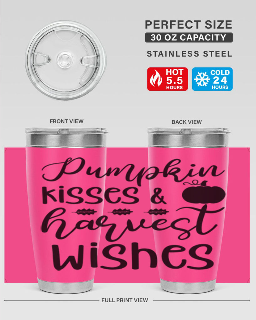 Pumpkin Kisses Harvest Wishes 525#- fall- Tumbler