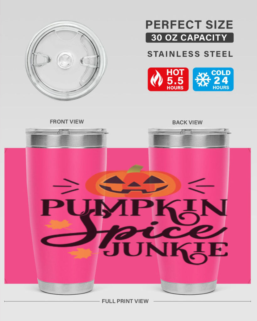 Pumpkinspicejunkie 568#- fall- Tumbler