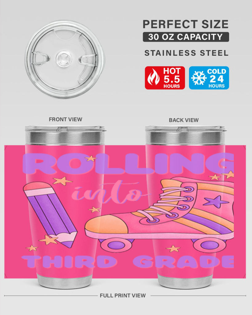 Rolling into 3rd Grade 24#- 3rd grade- Tumbler
