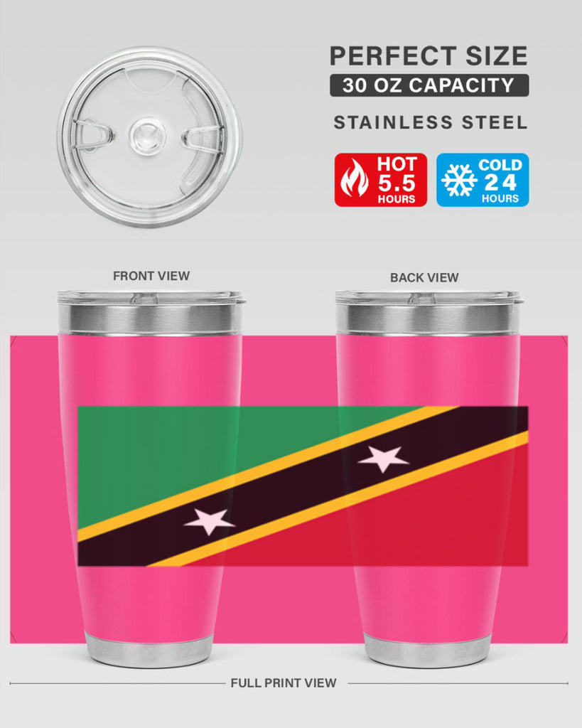 Saint Kitts and Nevis 52#- world flags- Tumbler