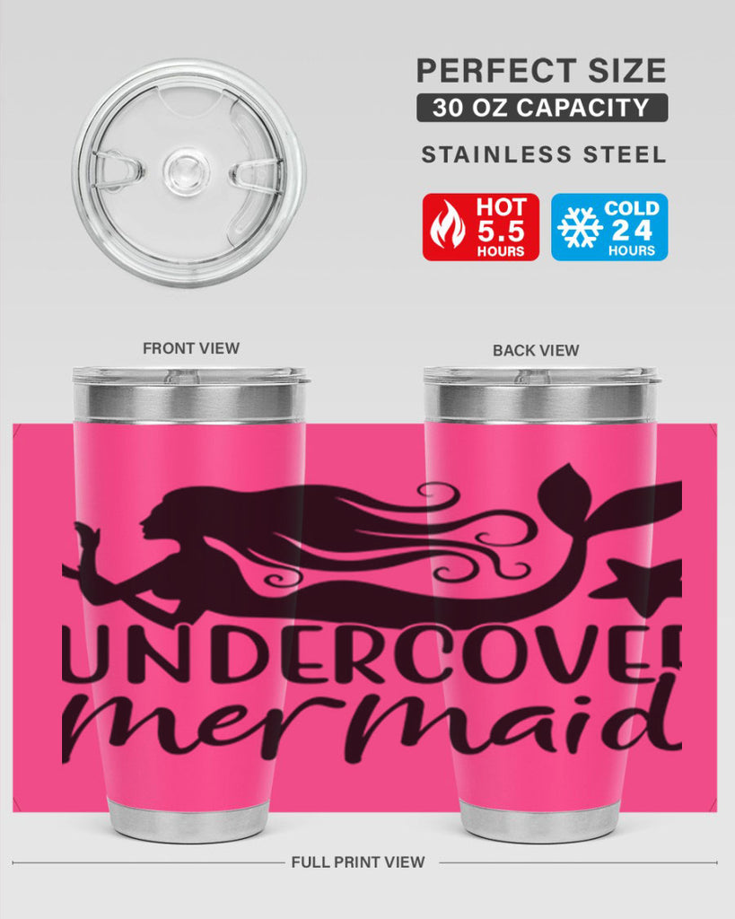 Undercover mermaid 657#- mermaid- Tumbler