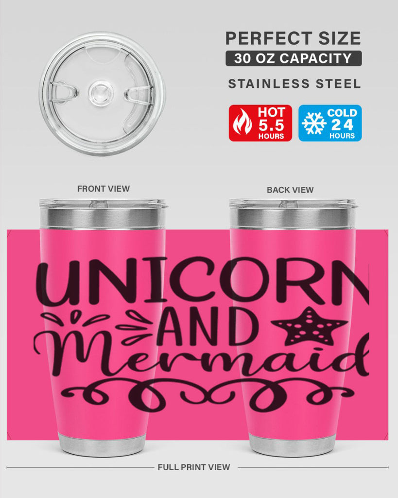 Unicorn And Mermaid 658#- mermaid- Tumbler