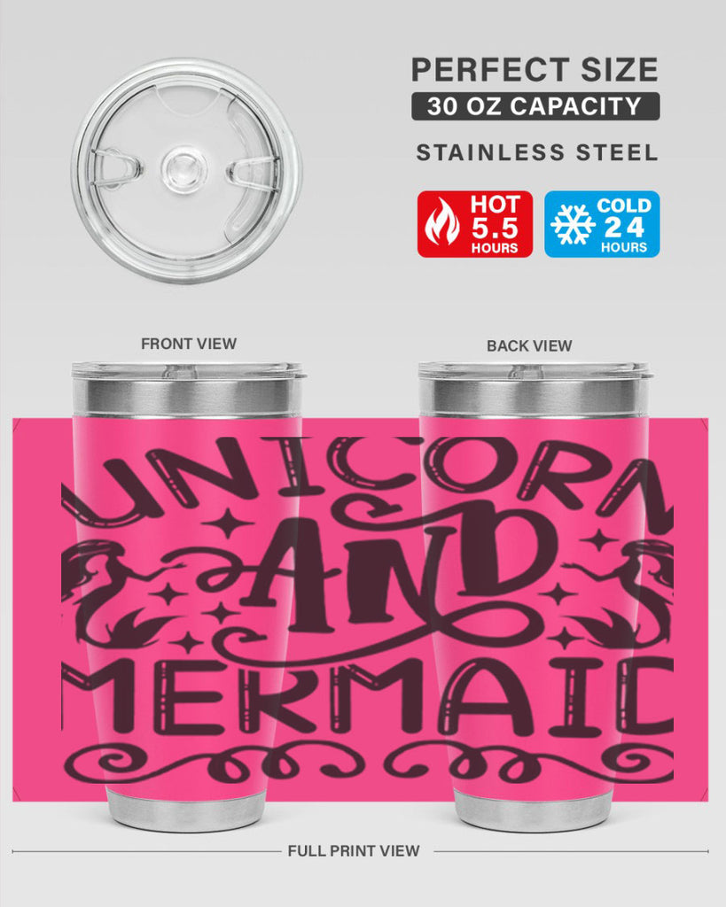 Unicorn and mermaid 660#- mermaid- Tumbler