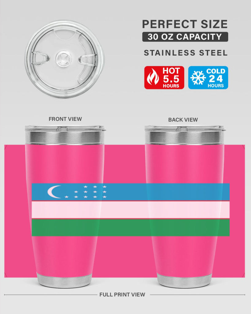 Uzbekistan 8#- world flags- Tumbler