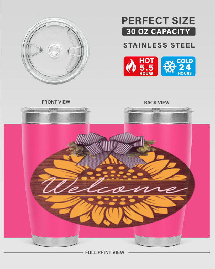 Welcome Sunflower Mockup584#- spring- Tumbler