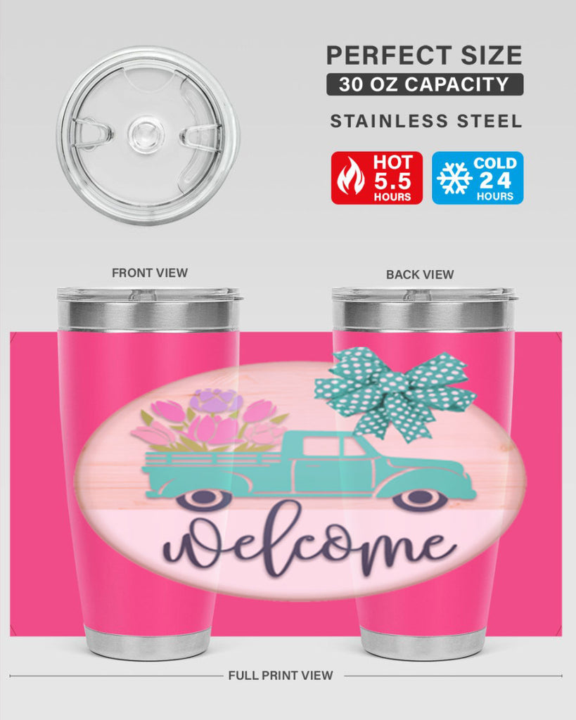 Welcome spring truck Mockup578#- spring- Tumbler