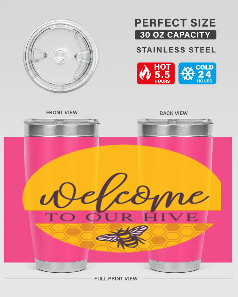 Welcome to our Hive complete yellow590#- spring- Tumbler