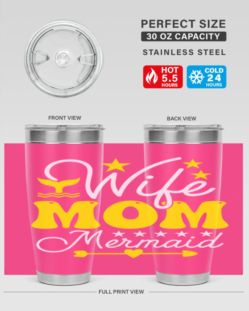 Wife Mom Mermaid 669#- mermaid- Tumbler